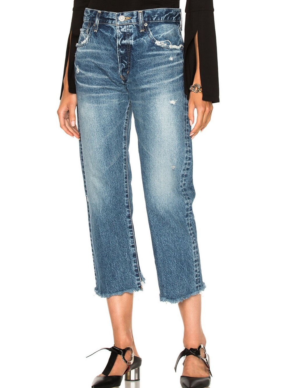 Moussy Vintage Madison Cropped Straight Leg Jean Size 26